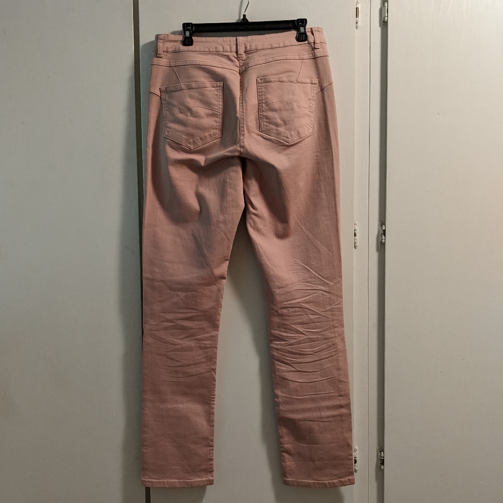 Long Tall Sally Straight Leg Jeans in Dusty Pink, sz 12T - Picture 3 of 6